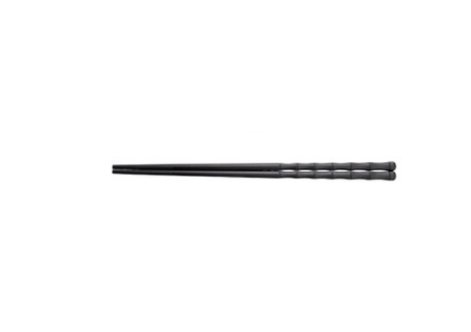 9-1/2'' Alloy Chopsticks, Bamboo Shape, 20 Pc | White Stone
