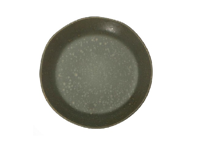 8.5" ORGANIC Salad Plate, Green | White Stone