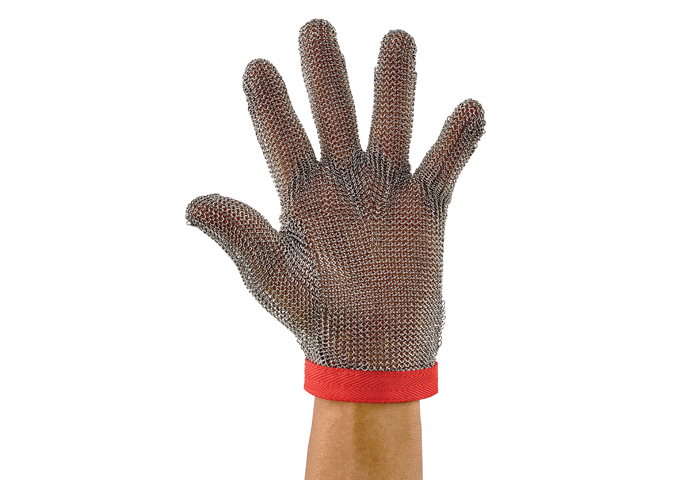 Protective Mesh Glove, Medium, Reversible, Red | White Stone