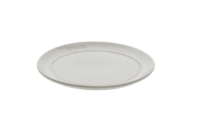 Staub Ceramic White Truffle – Round Plate 6″/15cm | White Stone