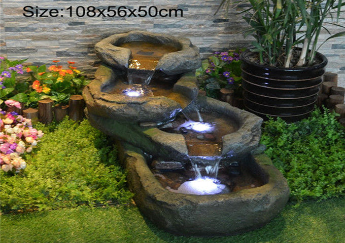 Poly- Resin Water Fountain, Indoor, Outdoor | White Stone
