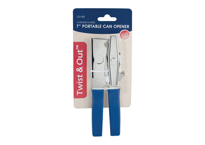 Twist & Out™ Chrome Plated 7″ Portable Can Opener | White Stone