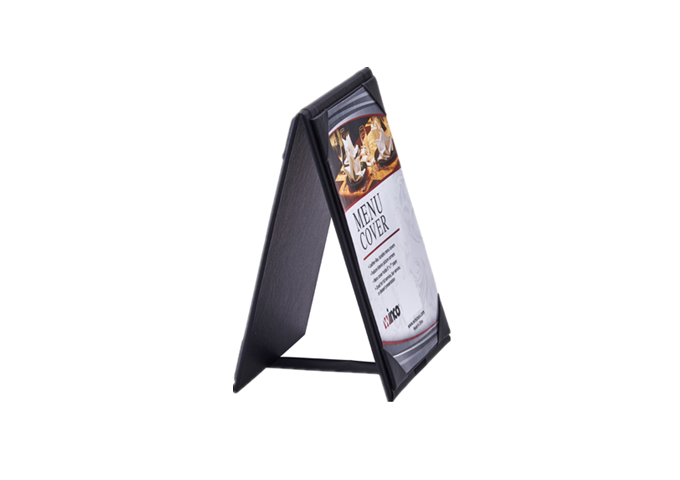 Two View Table Tent For 5 X 7" Inserts, Black | White Stone