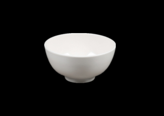 4-1/2'' Round White Bowl, Melamine | White Stone