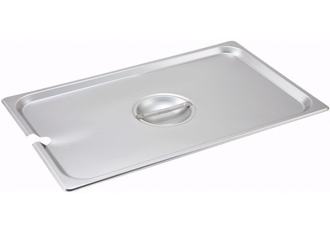 S/S Steam Pan Cover, Full-size, Slotted | White Stone