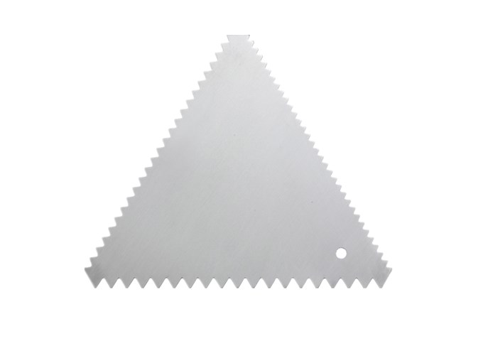 Cake Decorating Combs, Triangle, 6pcs/pk, S/S | White Stone
