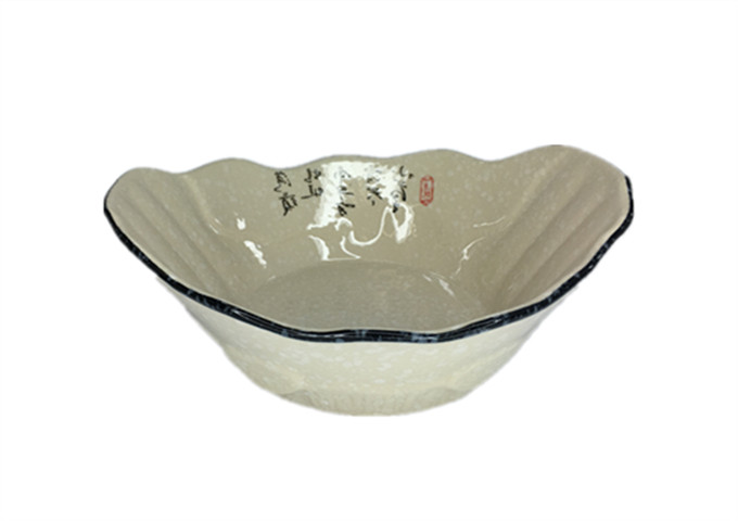 10''  X 8-1/2''  Ceramic Soup Bowl | White Stone