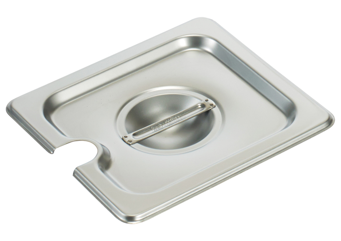 S/S Steam Pan Cover, 1/6 Size, Slotted | White Stone