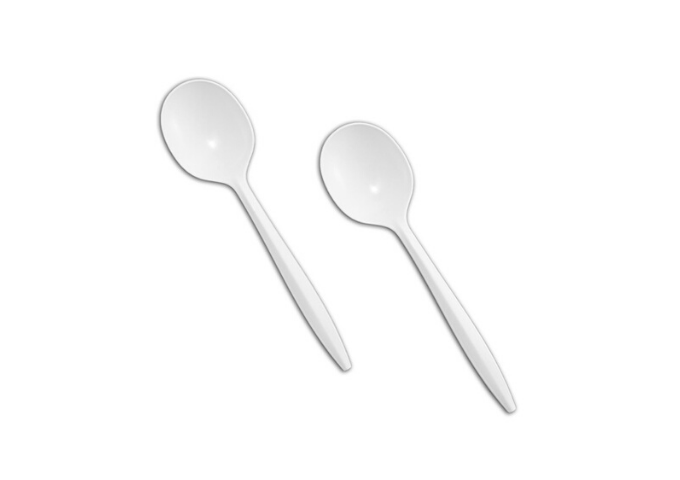 Table Accents - Polypropylene Soup Spoons, 1000/Case | White Stone