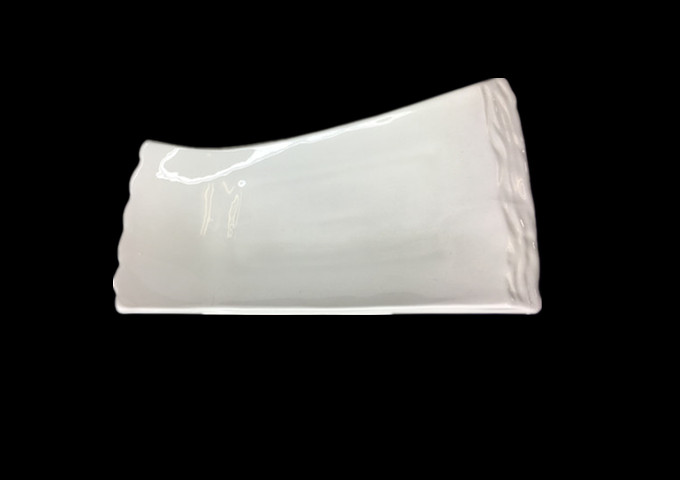 14" Ceramic White Plate, Sled -JLD | White Stone
