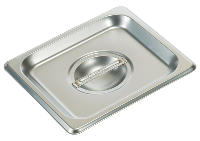 S/S Steam Pan Cover, 1/6 Size, Solid | White Stone