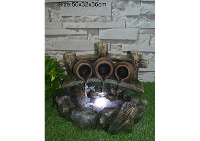 Pots Water Fountain | White Stone