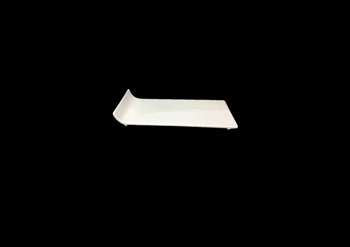 8-1/2" X 3-1/2'' Ceramic White Plate -JLD | White Stone