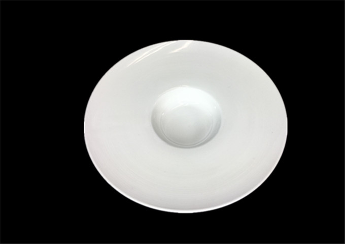 11.5" Ceramic White Plate -JLD | White Stone