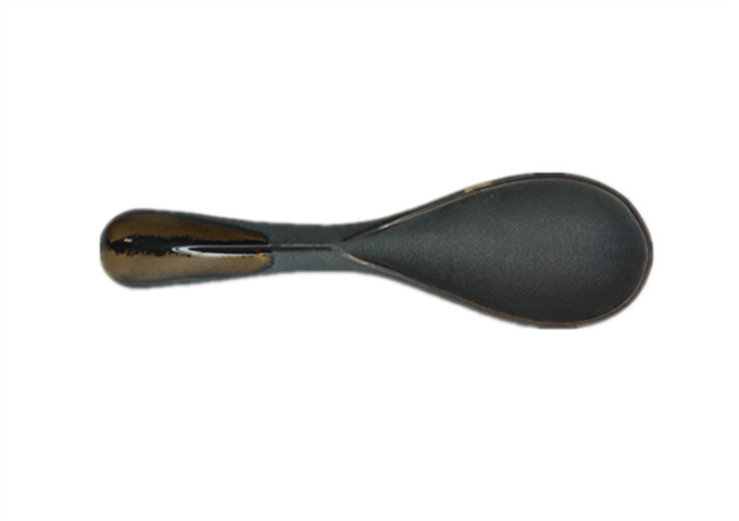5-3/4'' Ceramic Grey Curling Spoon | White Stone