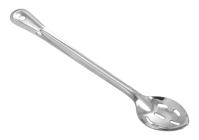 15" Slotted Basting Spoon, 1.5mm, S/S | White Stone