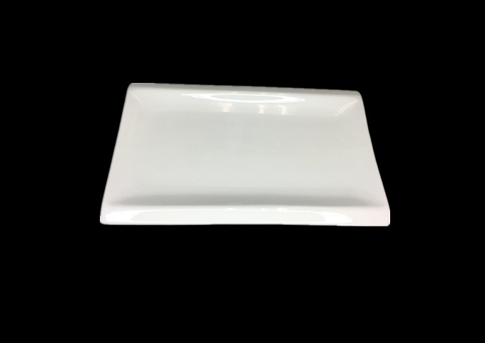 12'' X 7-1/2'' Ceramic Rectangle White Plate -JLD | White Stone