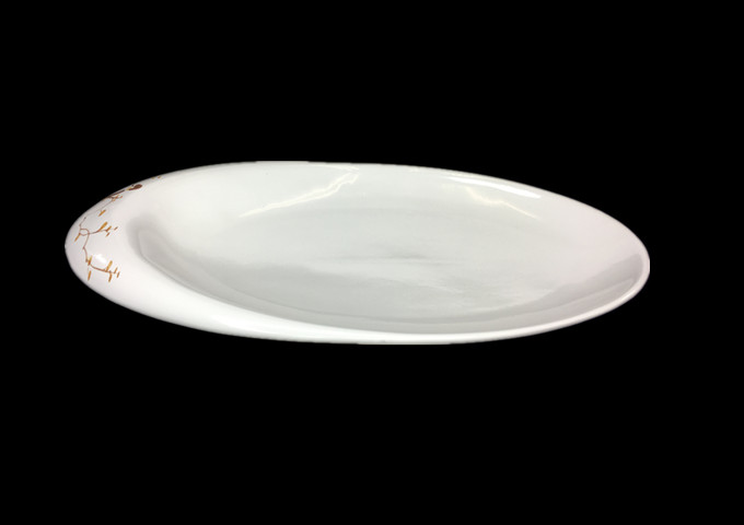 Whitestone 15" X 8'' Ceramic  Oval Plate-PIS | White Stone
