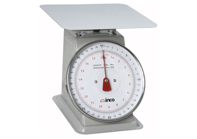 40Lbs Receiving Scale, 8" Dial | White Stone
