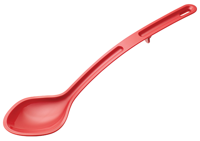 13" Red CURV™ Dual Spout Serving Spoons, Polycarbonate | White Stone