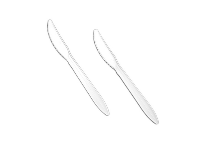 Table Accents - Polypropylene Knives, 1000/Case | White Stone