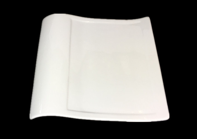 12'' X 11-1/2'' Ceramic White Plate - JLD | White Stone