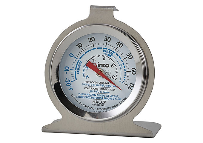 Freezer/Refrig Thermometer, 2" Dial | White Stone