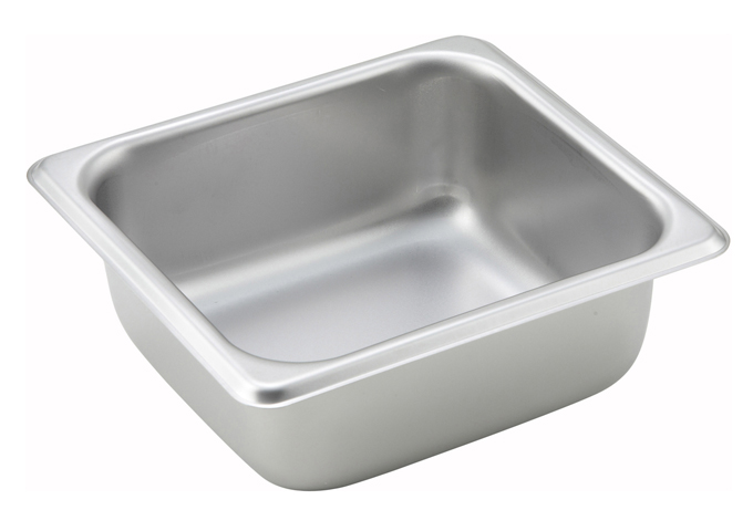 1/6 Size, 2-1/2" ,Stainless Steel Steam Pan | White Stone