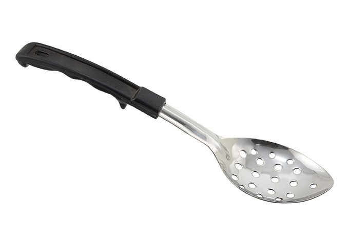 11" Perf Basting Spoon, Stop Hook Bakelite Hdl, S/S | White Stone