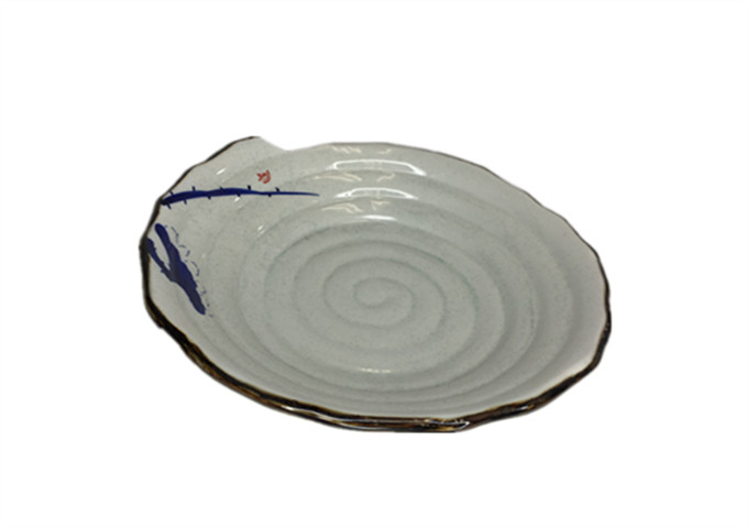Whitestone Ceramic Swirl Bowl,  8'' | White Stone
