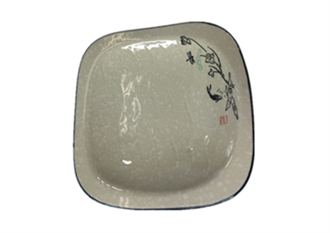 9'' X 8-1/2'' Ceramic Bowl, 4 Feet | White Stone