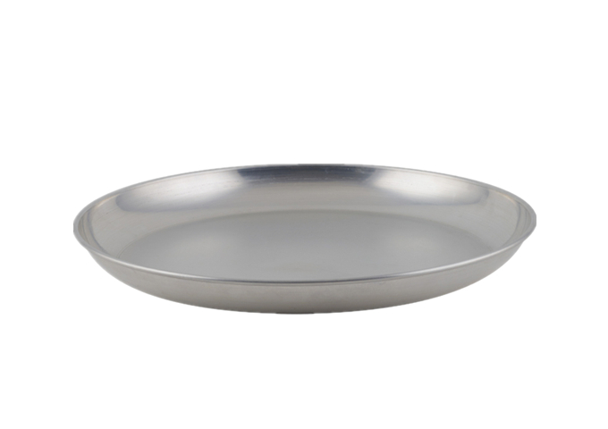 Aluminum Seafood Tray, 120 oz., 13-3/4" Dia. X 1-1/2" Depth | White Stone
