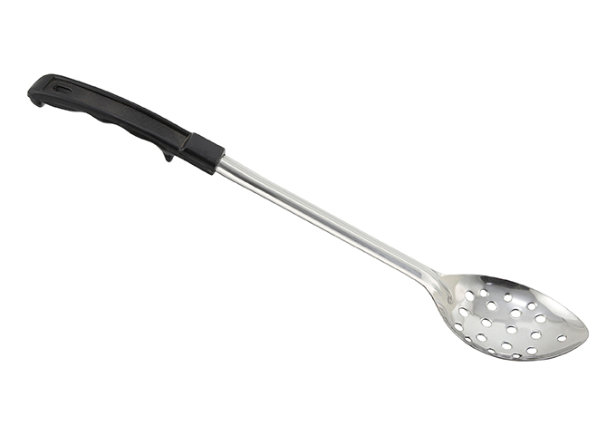 15" Perf Basting Spoon, Stop Hook Bakelite Hdl, S/S | White Stone