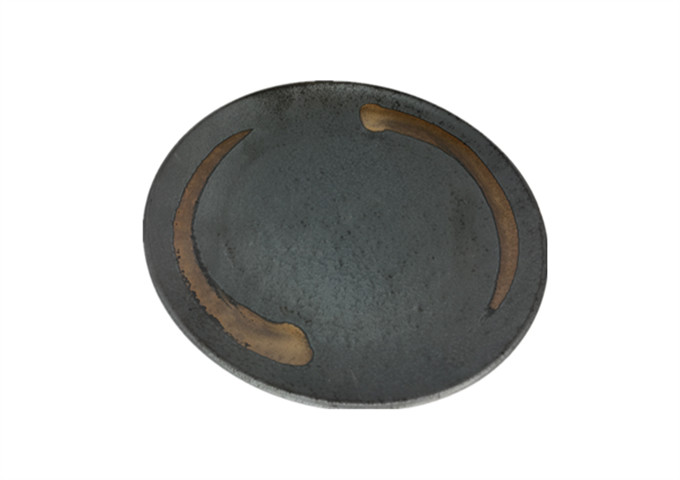 10'' Ceramic Grey Round Plate | White Stone
