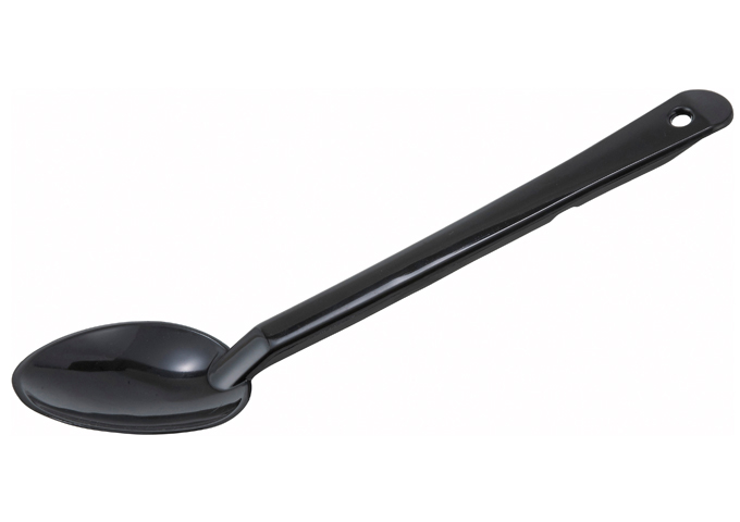 13" Serving Spoon, Black, PC | White Stone